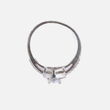 Silver Plated Womens Zircon Ring
