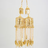 Gold Plated Womens Kundan, Polki Pair of Kaleeras