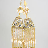 Gold Plated Womens Kundan, Polki Pair of Kaleeras