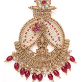 Isvaraah 2.0 Gold Plated Pink Womens Pair of Chandbali Earrings