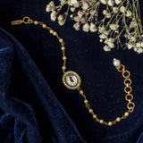 Gold Plated Womens Beaded Bracelet