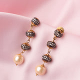 Florence Gold Plated Blue Womens Pair of Drop Earrings
