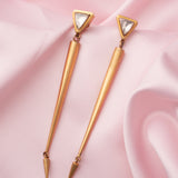 Florence Gold Plated Womens Pair of Drop Earrings