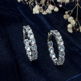 Silver Plated Womens Pair of Hoop Earrings