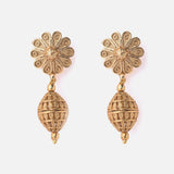 Gold Plated Womens Pair of Jhumkas Earrings
