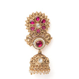 Isvaraah 2.0 Gold Plated Pink Womens Pair of Jhumka Earrings