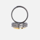 Silver Plated Womens Zircon Adjustable Ring