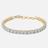 Gold Plated Synthetic Stone Womens Bracelet