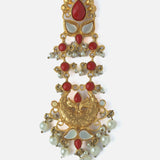Gold Plated Red Womens Beaded Paasa