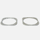 Silver Plated Zircon Womens Pair of Bangles