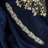 Silver Plated Womens Zircon Bracelet