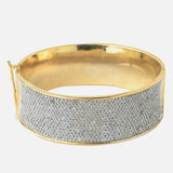 Gold Plated Zircon Womens Kada