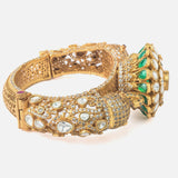 Gold Plated Kundan, Polki Womens Kada
