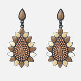 Florence Black & Brown Womens Pair of Drop Earrings