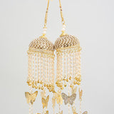 Gold Plated Womens Kundan, Polki Pair of Kaleeras