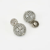 Zia Silver Plated Zircon Womens Pair of Drop Earrings (Freesize)