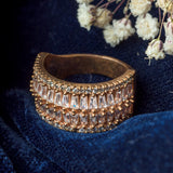 Gold Plated Womens Zircon Ring