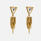 Florence Gold Plated Womens Pair of Dangle Earrings