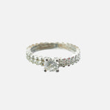 Zia 2.0 Silver Plated Womens Zircon Ring