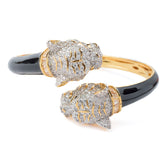 Florence Gold Plated Black Womens Kada