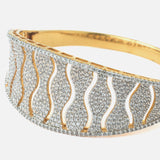 Gold Plated Zircon Womens Kada