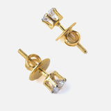 Gold Plated Womens Pair of Stud Earrings