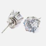 Zia Silver Plated Womens Zircon Pair of Earrings (Freesize)