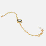 Gold Plated Green Colored Kundan, Polki Womens Bracelet