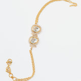 Gold Plated Womens Zircon Bracelet