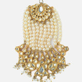 Gold Plated White Womens Beaded Paasa