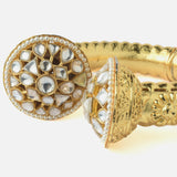 Gold Plated Kundan, Polki Womens Kada