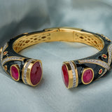 Florence Gold Plated Red Womens Kada