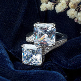 Silver Plated Womens Zircon Ring