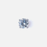 Silver Plated Womens Diamond Stud Pair of Earrings