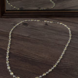 Silver Plated Yellow Womens Short Necklace