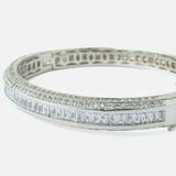 Silver Plated Zircon Womens Kada