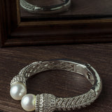 Silver Plated Zircon Womens Kada