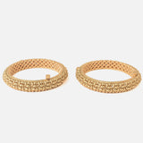 Gold Plated Temple Womens Pair of Bangles