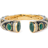 Florence Gold Plated Green Womens Kada