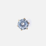 Gold Plated Womens Diamond Stud Pair of Earrings