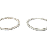 Zia Silver Plated White Womens Zircon Pair of Bangles