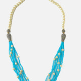 Blue Womens Short Necklace