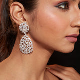 Zia Silver Plated Womens Zircon Pair of Earrings