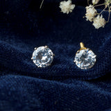 Gold Plated Womens Pair of Stud Earrings