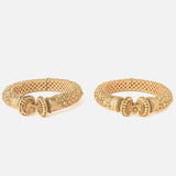 Gold Plated Temple Womens Pair of Bangles