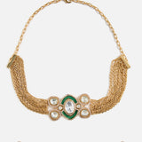 Emerald Polki Mesh Choker Set