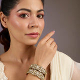 Shahi Moissanite Polki Bangles