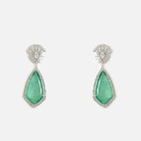 Emerald Teardrop Necklace Set