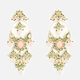 Peach Quartz Polki Earrings