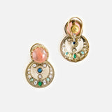 Peach Polki Stud Earrings